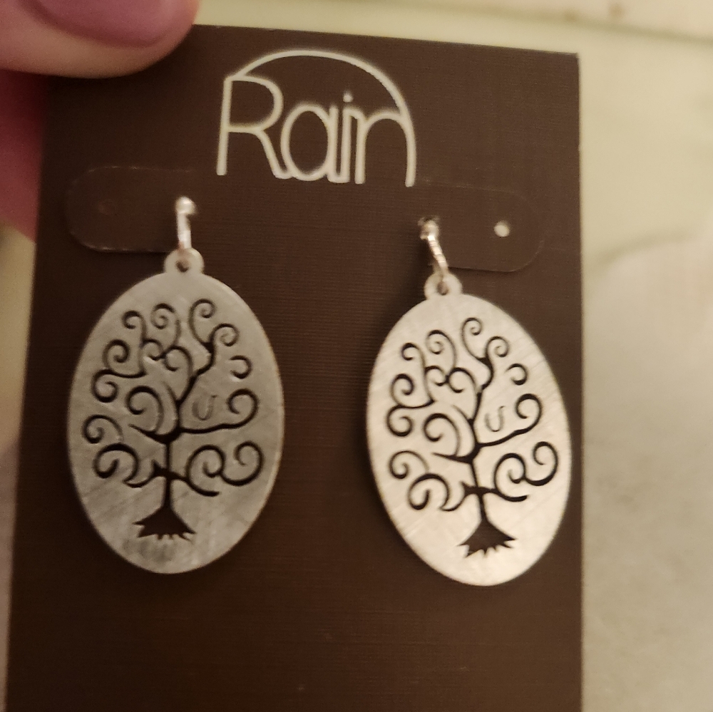 Rain Silver Tree Earrings